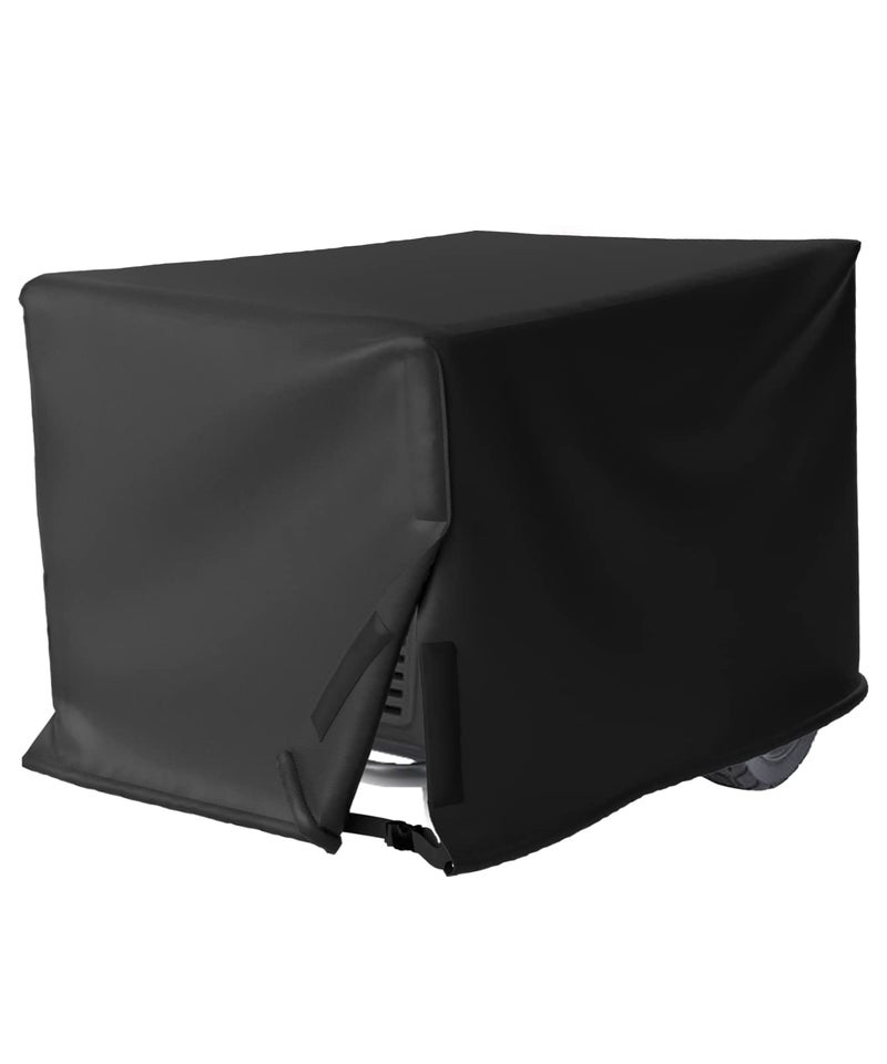 SHINESTAR Universal Generator Cover 26 x 20 x 20 inch - for 3000-5000 Watt Portable Generators, for Westinghouse, Champion, WEN, DuroMax and More, Heavy Duty Waterproof 600D Polyester, Black - Image 1